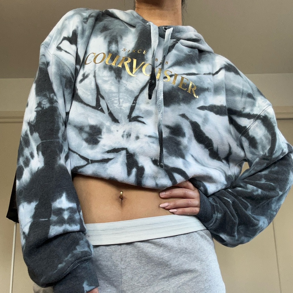 🎃Bella Canvas Gray Tie-Dye Hoodie